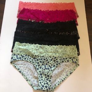 LARGE 5pk Victoria’s Secret Lace Hipster Panties